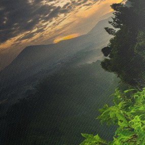Kép - zöld hegyvidéki táj (120x50 cm)