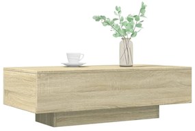 sonoma tölgy színű szerelt fa dohányzóasztal 100 x 49,5 x 31 cm