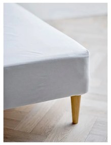 Fehér gumis bio pamut lepedő 180x200 cm Calm – Södahl