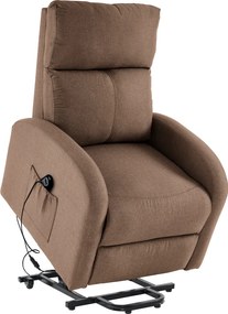 Állítható relaxációs fotel, világosbarna, NERIS