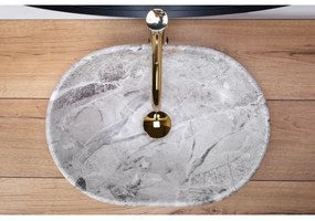 REA-U9888  - LARA 35x48,5 cm pulton elhelyezhető mosdó, kerámia/kőhatású