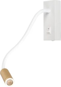 Kanlux 32518 - TONIL LED flexibilis olvasólámpa LED/3,3W/230V fehér/arany