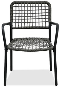 Autronic Kerti garnitúra 1+2, fém, polirattan,szürke , AZ-L1103 GREY