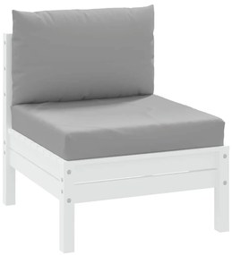 2 db szürke szövet raklapkanapé-párna