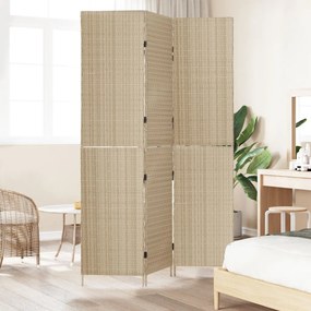 3 paneles válaszfal, hajtogatható, bézs, 146x200 cm, poli rattan