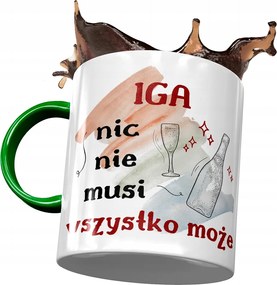 Zöld Bögre Igi Feleség Barátnő Ajándék Nyomtatott Fotóval