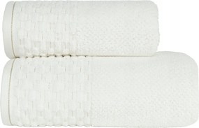 Neptun pamut törölköző 50x90 fehér, aranyszállal