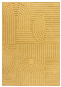Zen Garden sárga gyapjú szőnyeg, 160 x 230 cm - Flair Rugs