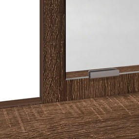 Sminktükör Fiókokkal Barna Tölgy 100x41x140 cm