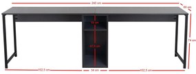 PC asztal Torpedo (antracit + fekete) . 1101310