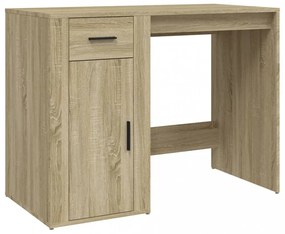 sonoma tölgy színű szerelt fa íróasztal 100 x 49 x 75 cm