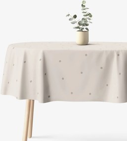 Goldea ovális pamut terítő - bézs pöttyös 140 x 180 cm