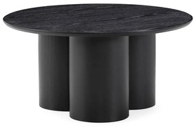 Fekete kerek dohányzóasztal ø 80 cm Lua – MOME