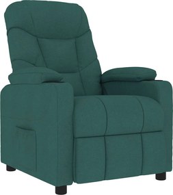 vidaXL sötétzöld szövet masszázsfotel