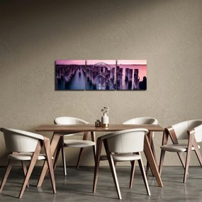 Fa kerekek képe (órával) (90x30 cm)