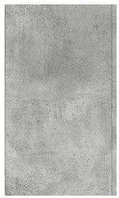 betonszürke szerelt fa faliszekrény 75 x 35 x 60 cm