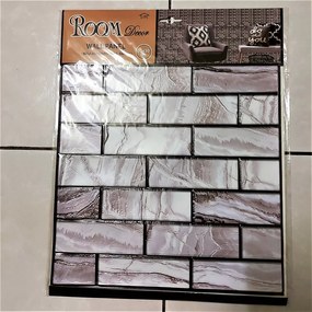 1 Darab 3D Fehér Márvány Hatású Falpanel Öntapadós Fürdőszobában Wc-be Szobába Felragasztható Beltérre 30X30 Cm Falmatrica