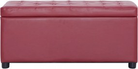 bordó műbőr tárolózsámoly 87,5 cm