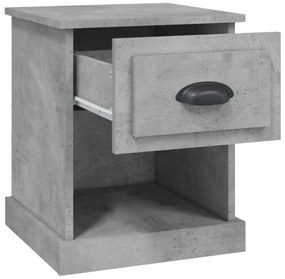 betonszürke szerelt fa éjjeliszekrény 39 x 39 x 47,5 cm