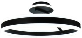 LED Dimmelhető felületre szerelhető csillár LED/86W/230V 3000-6500K fekete + távirányítás
