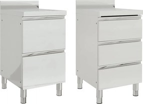 vidaXL 2 db rozsdamentes acél konyhaszekrény 50x60x96 cm