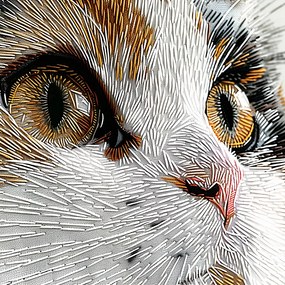 Poszter 90x90cm Cérnás macska