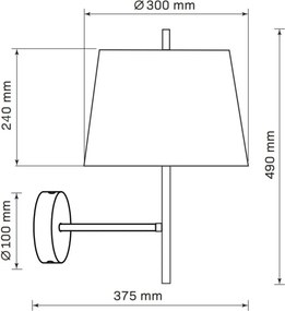 Polux ELENA 325495 Fali lámpa 1x20W/E27 IP20
