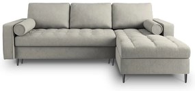 Santo világosszürke kinyitható sarokkanapé, jobb oldali - Milo Casa