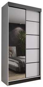 Amo 100 Tolóajtós Szekrény 100cm, Fehér