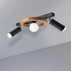 Spotlámpa OTIS 1xG9/5W/230V + 2xE27/15W/230V tölgy