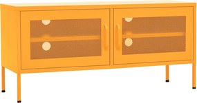 vidaXL mustársárga acél TV-szekrény 105 x 35 x 50 cm