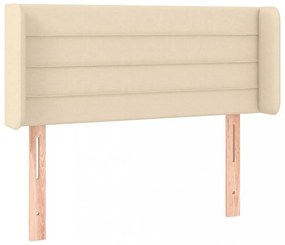 krémszínű szövet LED-es fejtámla 103 x 16 x 78/88 cm