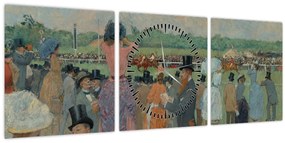 Kép - Jean-Louis Forain, The Races at Longchamp, reprodukciók (órával) (90x30 cm)