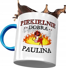 Kék Bögre Paulina Feleség Barátnő Ajándék Nyomtatott Fotóval