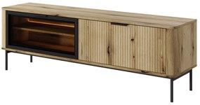 TV asztal/szekrény Wilsire 160 (coast evoke tölgy + fekete). 1097502