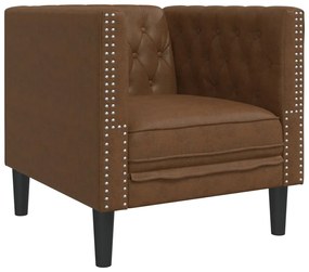 barna művelúr Chesterfield kanapéfotel