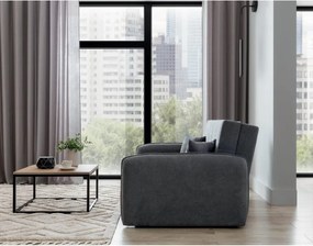 Szürke zsenília kinyitható-tárolóhelyes kanapé 155 cm Laine – ELTAP