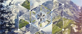 Kép - Geometriai ábra (120x50 cm)