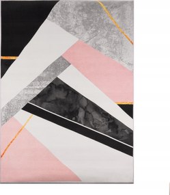 Szőnyeg 220x160 CM Rózsaszín Modern Geometrikus Csúszásgátló Nappaliba