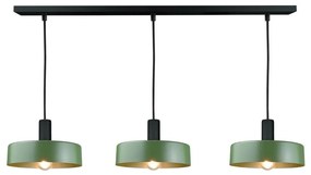 Keter Lighting Csillár zsinóron HAKI 3xE27/60W/230V zöld/fekete KE0118