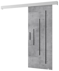 Tolóajtó 90 cm Sharlene Y (beton + matt fehér + fekete). 1044014