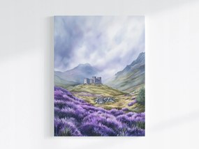 Vászonkép Canvas Tájkép Skócia Highland Hegyek Kastély Hanga 75x100