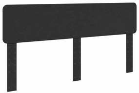 vidaXL Ágykeret fejtámlával fiókkal Fekete 200 x 200 cm Faanyag