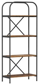 Könyvespolc Régi fa 60 x 30 x 146 cm Faanyag