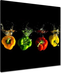 Vászonkép 90x90 Színes paprikák