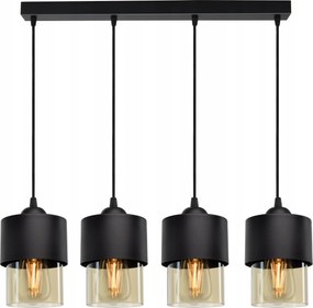 Függő lámpa Csillár lámpabúra Fém Üveg Méz Led