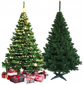 Hagyományos zöld karácsonyfa a csodálatos karácsonyi szezonhoz 220 cm
