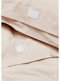 Bézs egyszemélyes pamut-perkál ágyneműhuzat 140x200 cm Daisy – JUNA