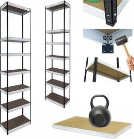 Tárolószekrény fém állvány Helios 270x40x40cm 7Px175kg Magas Erős