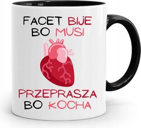 Fekete Bögre Fiúnak Bocsánatot Kér, Mert Szereti A fényképes nyomatot